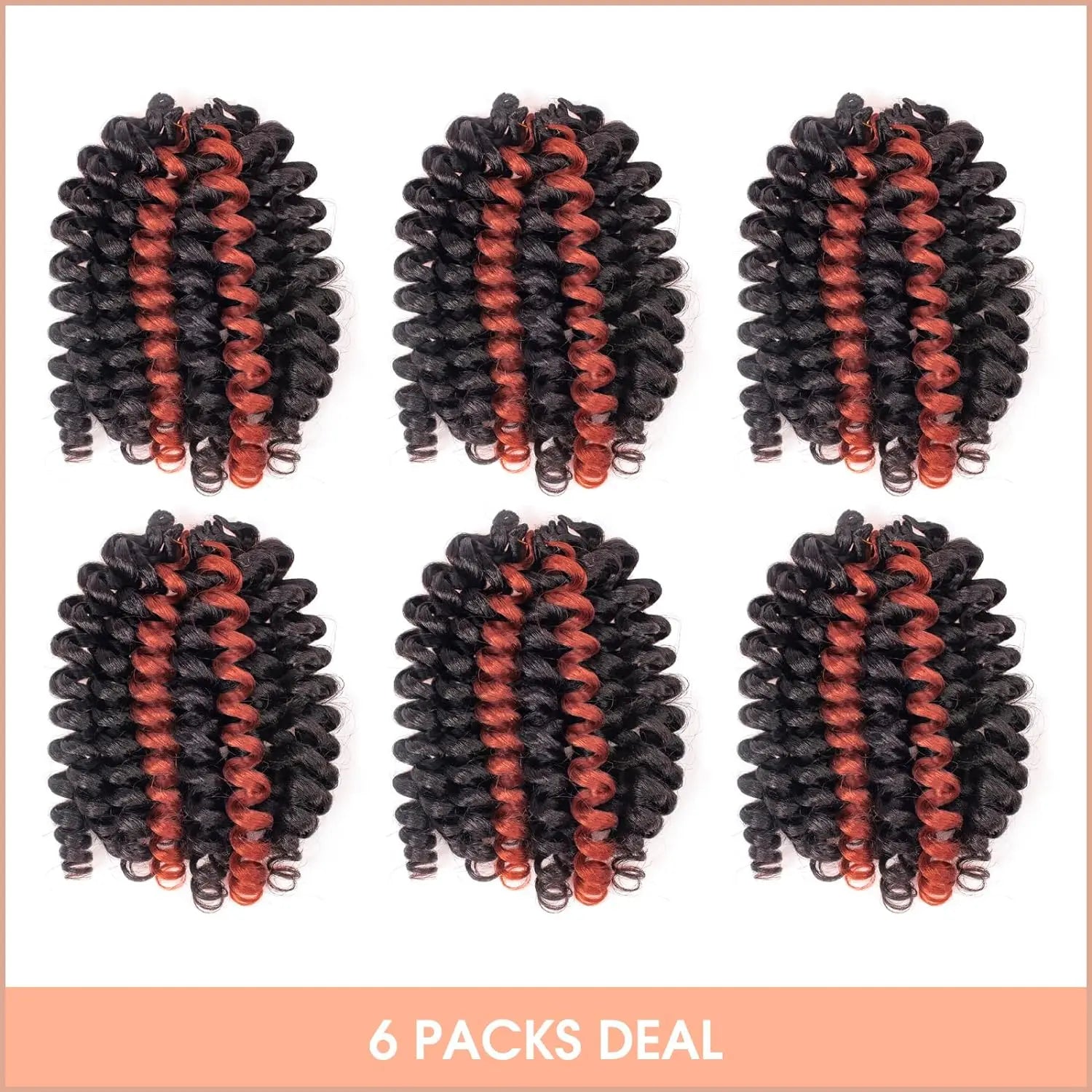 ( US ONLY) FAST SHIPPING WC | Toyotress® Wand Curl Crochet Hair - 6 Packs Jet Black Jamaican Bounce Crochet Hair, Short Bob Curly Crochet Braids Bouncy Curls Synthetic Braiding Hair Extensions Toyotress